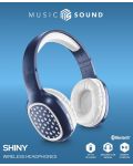 Безжични слушалки Cellularline - MS Basic Shiny Pois, сини - 3t